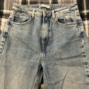 Zara Women's Light Blue Straight Leg Jeans